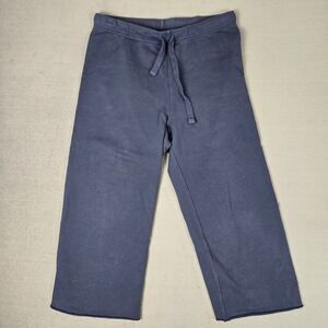 Frank & Eileen Catherine Favorite Sweatpant Womens Medium Navy Wide-Leg Crop